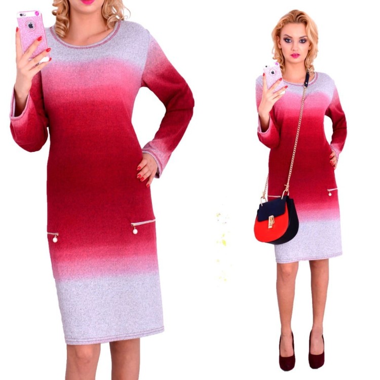 Elegancka sukienka ombre kolorowa P890