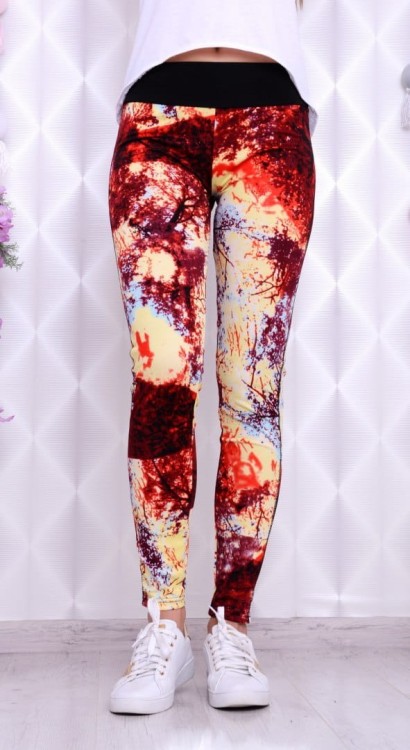 Neonowe legginsy FITNESS PUSH UP P409