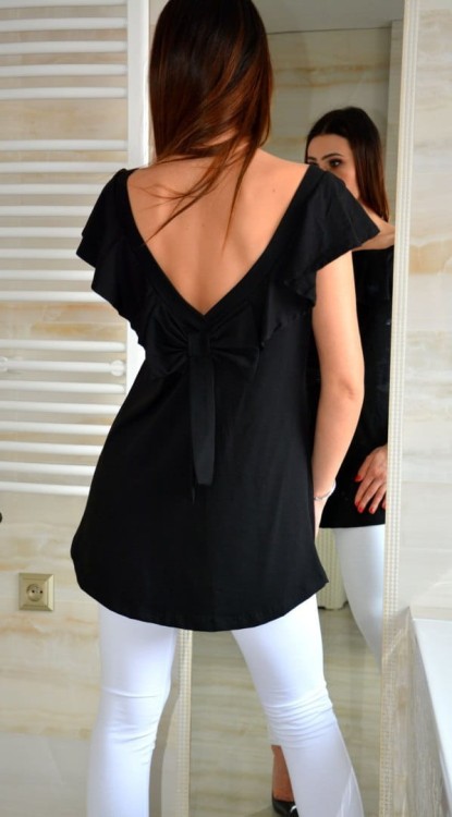 Sexy bluzka hiszpanka kokarda na plecach P669