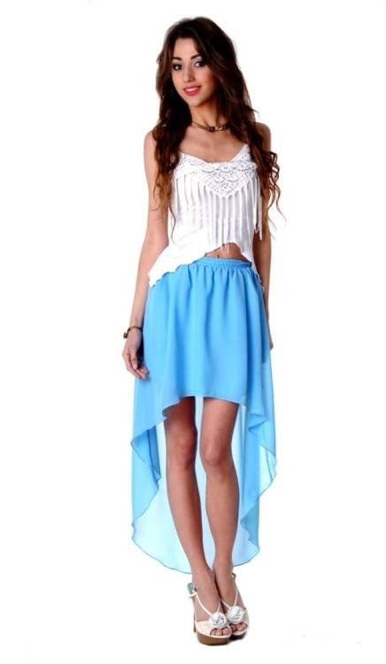 Asymetryczna spódnica pastele tiul P115