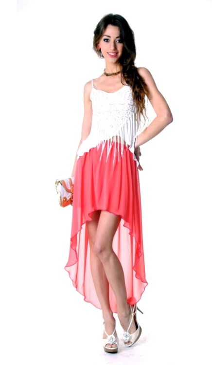 Asymetryczna spódnica pastele tiul P115