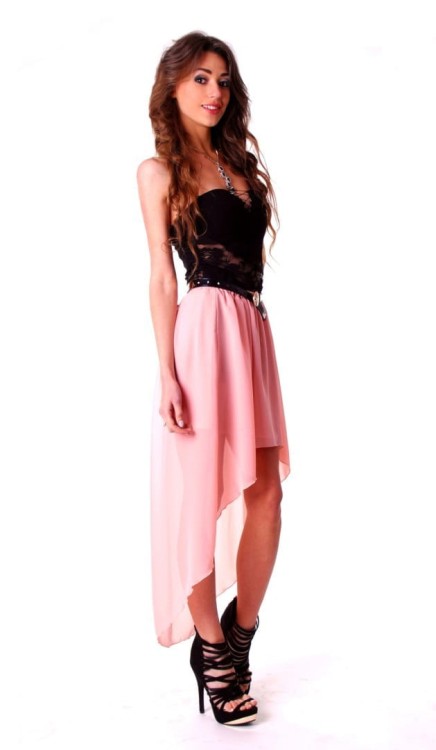 Asymetryczna spódnica pastele tiul P115