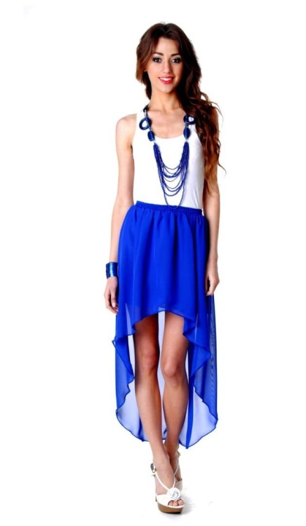 Asymetryczna spódnica pastele tiul P115