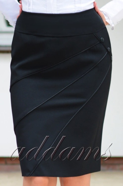 Spódnica midi z podszewką do biura elegant P122