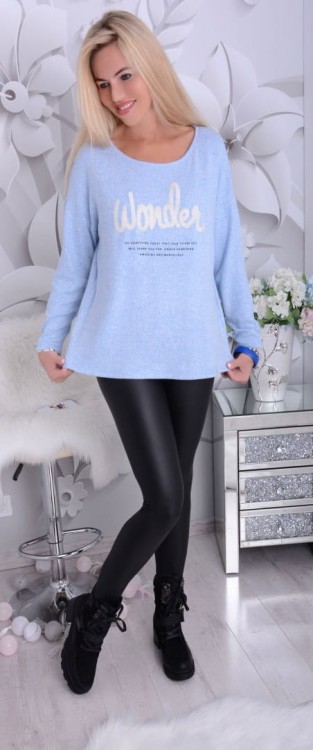 NOWOŚĆ! MILUTKI SWETEREK BABY BLUE WONDER P625A