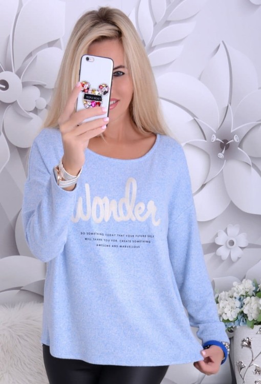 NOWOŚĆ! MILUTKI SWETEREK BABY BLUE WONDER P625A
