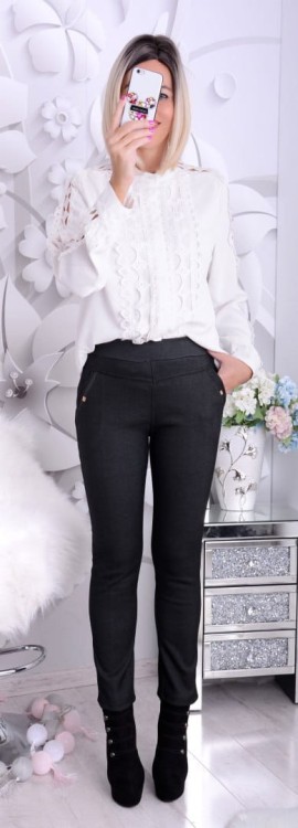 NOWOŚĆ LEGGINSY JAK SPODNIE JEANSOWE P409AA