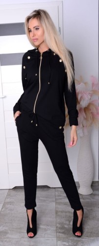 NOWOŚĆ Stylowy dres - komplet damski z rozpinaną bluzą P717A