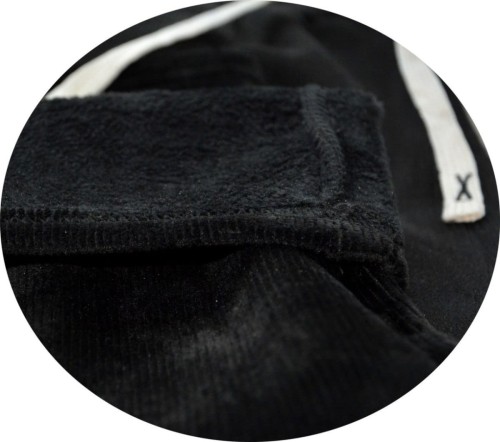 Ocieplane, długie spodnie w prążek P409D