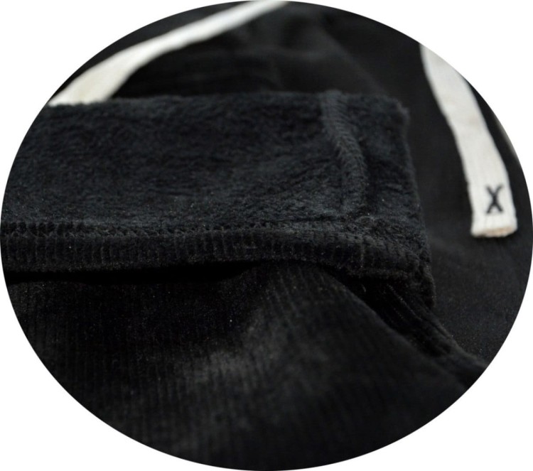 Ocieplane, długie spodnie w prążek P409D