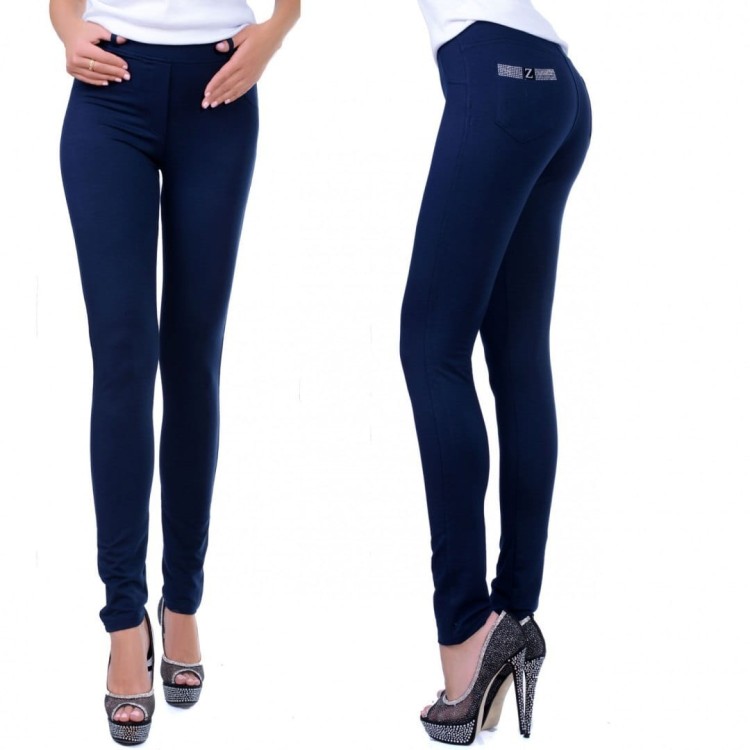 KLASYCZNE SPODNIE ZE STRECZEM LITERKA "Z" P364