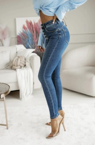 Nowość Przepiękne jeansy z GUZIKAMI FB192