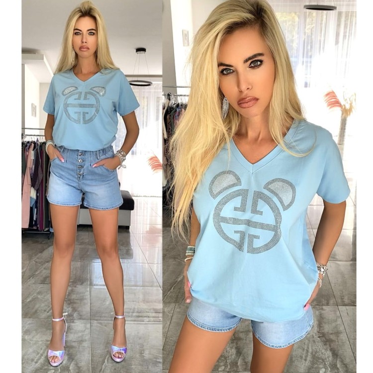 Bluzka myszka dzety blue FB30A