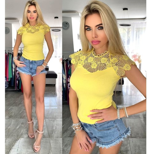 Bluzka dekolt włóczka FB33