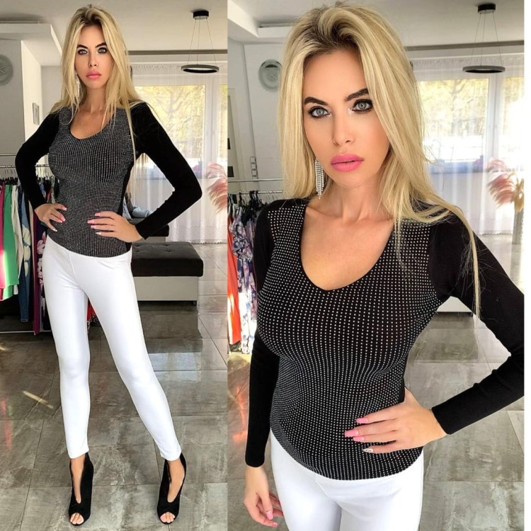 Bluzka w cyrkonie FB148