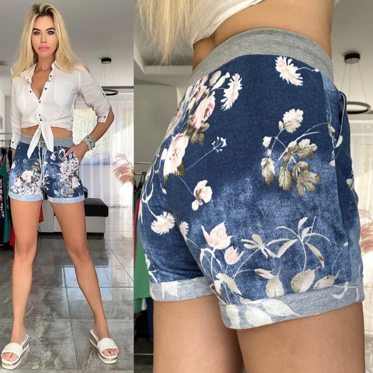 Szorty w kwiatki FB32