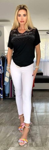 Bluzka dekolt włóczka FB40