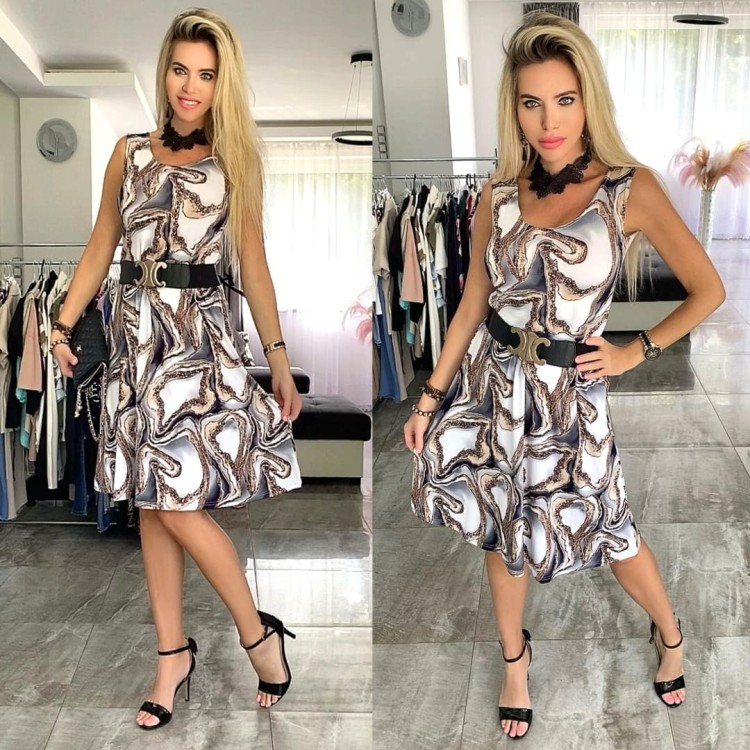 Sukienka trapezowa midi FB70