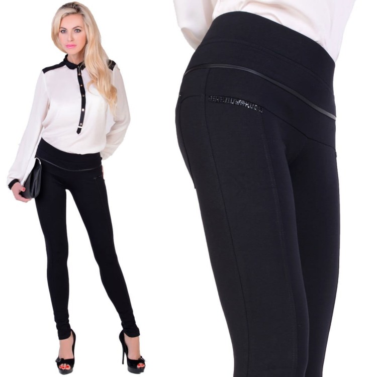 Eleganckie spodnie z dżetami P337