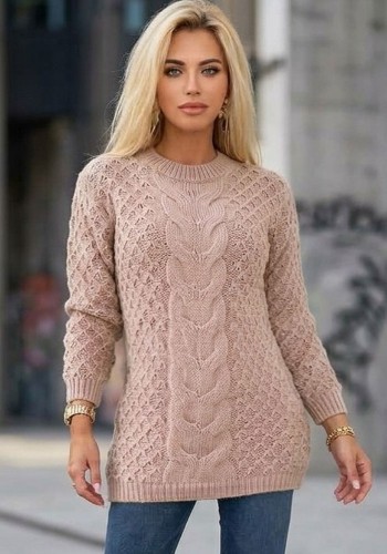 ADDAMS-sweter-gruby-mięsisty-warkocz-military-oversize-beżowy-ŚLICZNY.jpEg