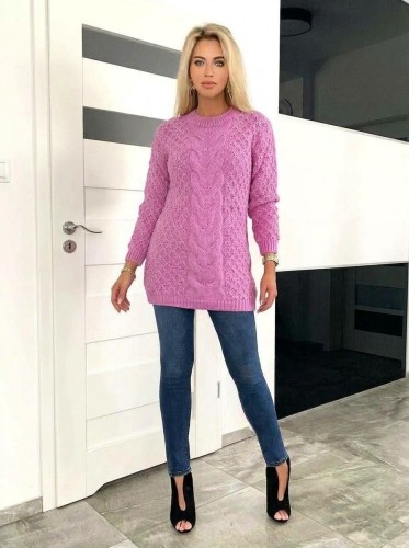ADDAMS-sweter-gruby-mięsisty-warkocz-military-oversize-róż-modny-ciepły.jpeg