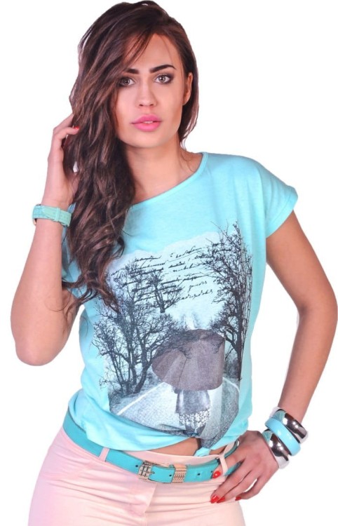 Piękna bluzeczka T-SHIRT pastele P648