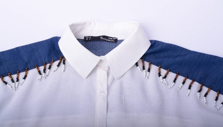 Stylowa koszula z perełkami P671