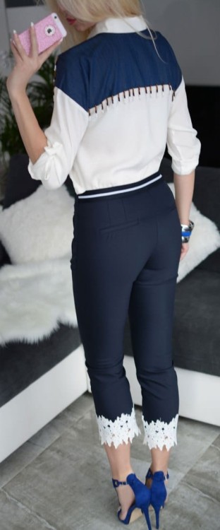 Stylowa koszula z perełkami P671