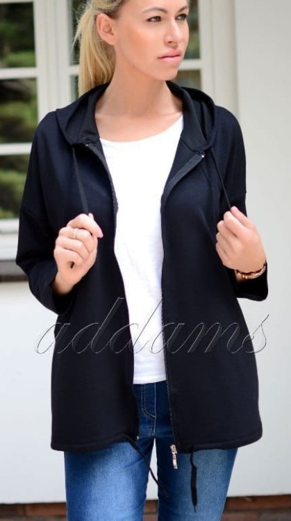 Rozpinana bluza na solidny suwak z kapturem P716