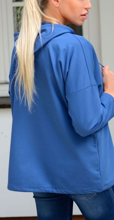 Rozpinana bluza na solidny suwak z kapturem P716