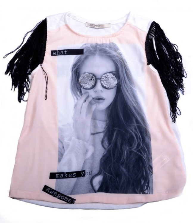 Modna markowa bluzka STRADIVARIUS ze stylowymi rękawkami P692