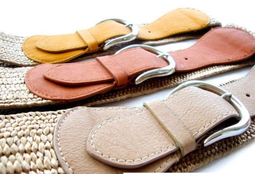 Modny pasek casual parciany P913