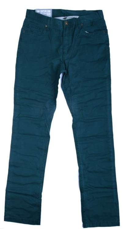 MĘSKIE SPODNIE JEANSY CIEMNE ZIELONE TOM TOMPSON P399