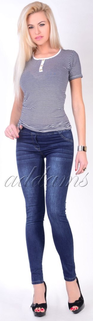 Elastyczne jeansy denim moda xl P342