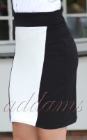 Elegancka wyszczuplająca spódnica czarno-biała P121