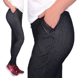 Elastyczne legginsy jeansowe P409