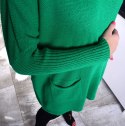 NOWOŚĆ! Długi sweter jak tunika ze stylowymi kieszeniami P501A