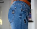 NOWOŚĆ Markowe jeansy z GRATIS paskiem i przetarciami P343A