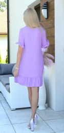 NOWOŚĆ! Piękna liliowa sukienka wiązana P232FI