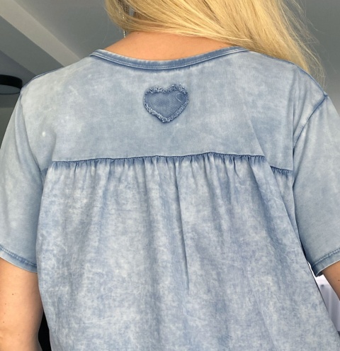 Bawełniana BLUZKA jak JEANS DEKATYZOWANA FB61 Bawełniana BLUZKA jak JEANS DEKATYZOWANA FB61